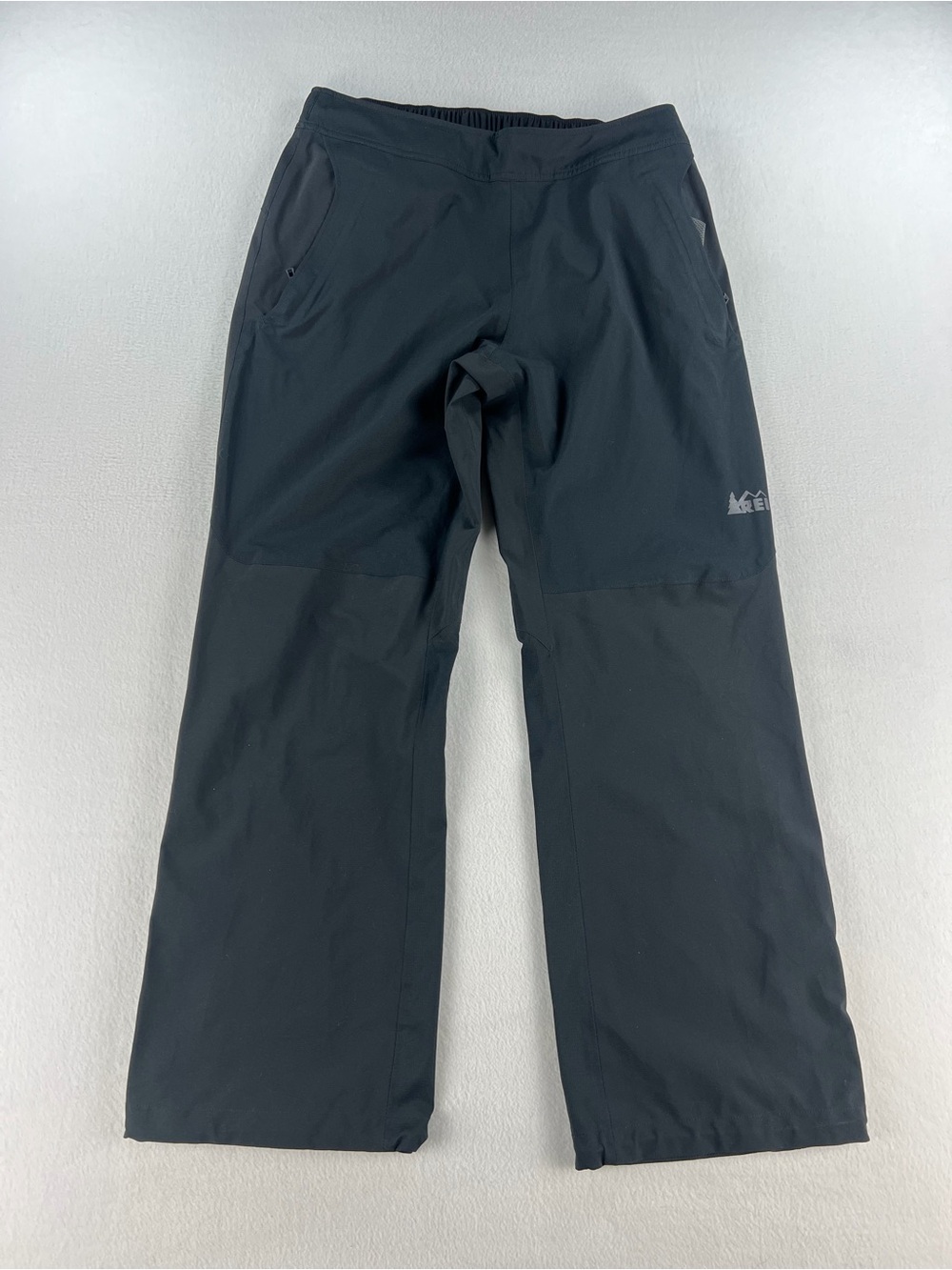 REI Co-op Peak 2.5L Pants Mens M Length 30 Black Waterproof Rain Hiking Outdoor